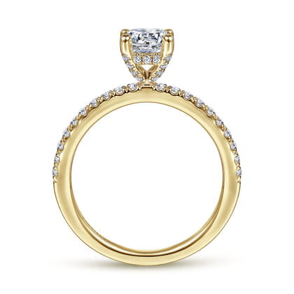 Ulani - 14K Yellow Gold Round Diamond Engagement Ring