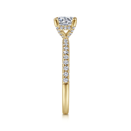 Ulani - 14K Yellow Gold Round Diamond Engagement Ring