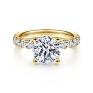Ulani - 14K Yellow Gold Round Diamond Engagement Ring
