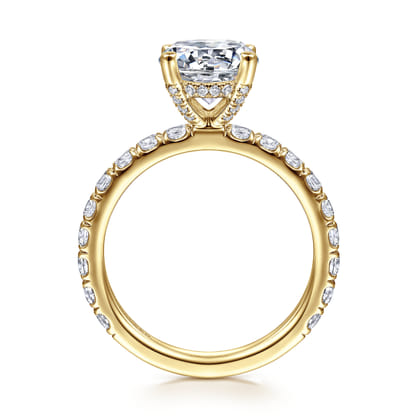 Ulani - 14K Yellow Gold Round Diamond Engagement Ring