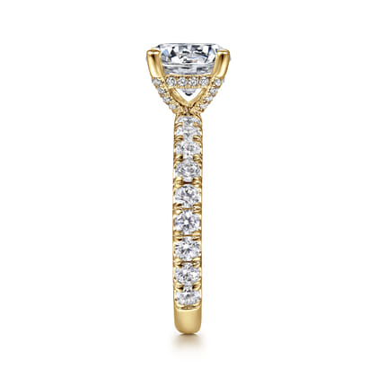 Ulani - 14K Yellow Gold Round Diamond Engagement Ring