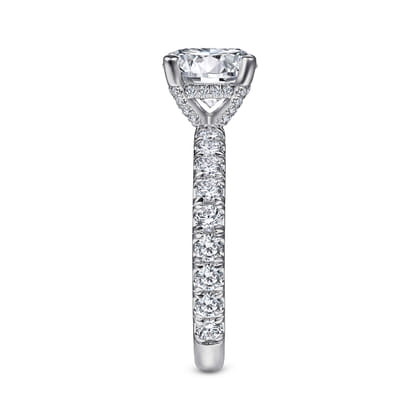 Ulani - Platinum Round Diamond Engagement Ring