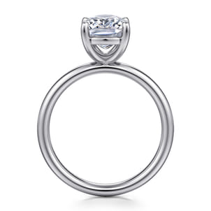 Unite - 14K White Gold Elongated Cushion Solitaire Diamond Engagement Ring