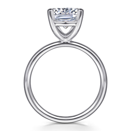 Unite - 14K White Gold Elongated Cushion Solitaire Diamond Engagement Ring