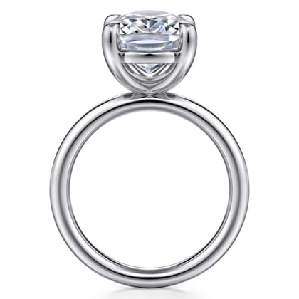 Unite - 14K White Gold Elongated Cushion Solitaire Diamond Engagement Ring