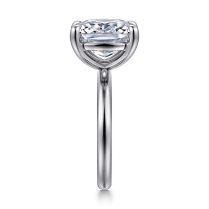 Unite - 14K White Gold Elongated Cushion Solitaire Diamond Engagement Ring