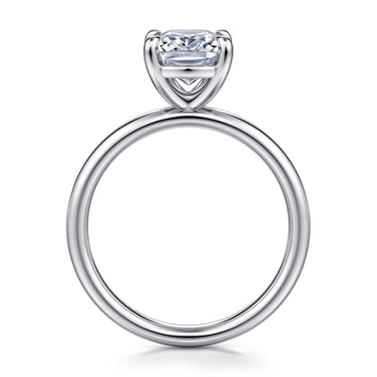 Unite - 14K White Gold Elongated Cushion Solitaire Diamond Engagement Ring