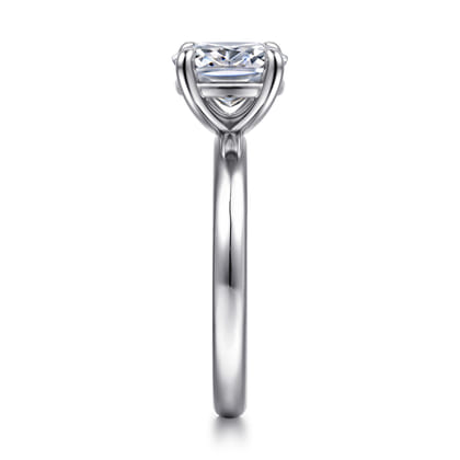 Unite - 14K White Gold Elongated Cushion Solitaire Diamond Engagement Ring