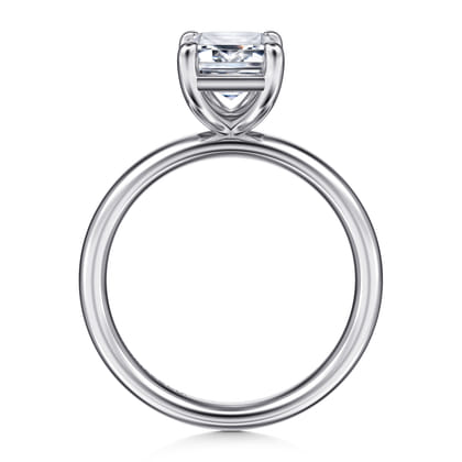Unite - 14K White Gold Emerald Cut Solitaire Diamond Engagement Ring