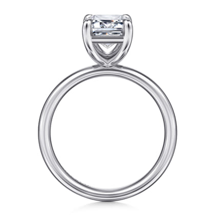 Unite - 14K White Gold Emerald Cut Solitaire Diamond Engagement Ring