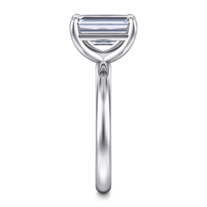 Unite - 14K White Gold Emerald Cut Solitaire Diamond Engagement Ring