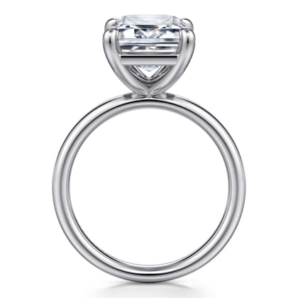 Unite - 14K White Gold Emerald Cut Solitaire Diamond Engagement Ring