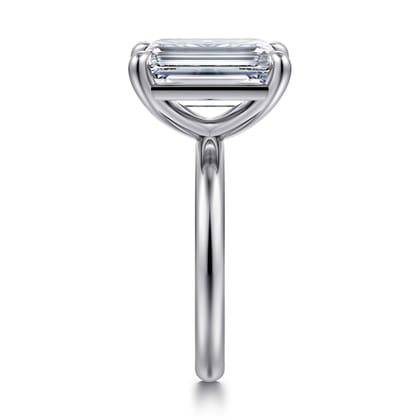 Unite - 14K White Gold Emerald Cut Solitaire Diamond Engagement Ring