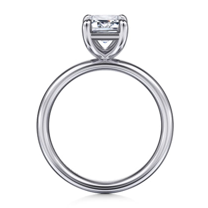 Unite - 14K White Gold Emerald Cut Solitaire Diamond Engagement Ring