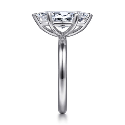 Unite - 14K White Gold Marquise Shape Solitaire Diamond Engagement Ring