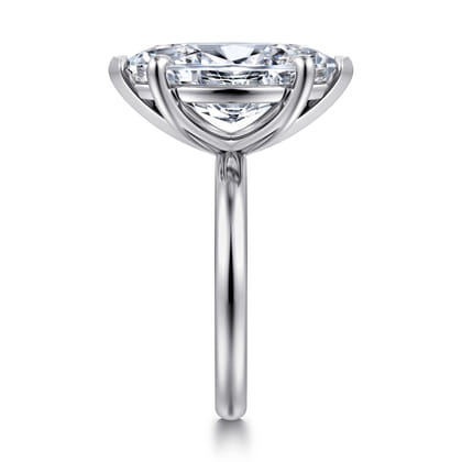 Unite - 14K White Gold Marquise Shape Solitaire Diamond Engagement Ring