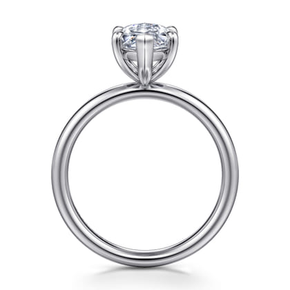 Unite - 14K White Gold Marquise Shape Solitaire Diamond Engagement Ring