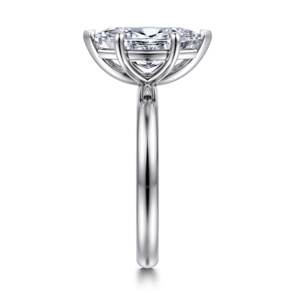 Unite - 14K White Gold Marquise Shape Solitaire Diamond Engagement Ring