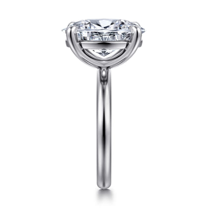 Unite - 14K White Gold Oval Solitaire Diamond Engagement Ring