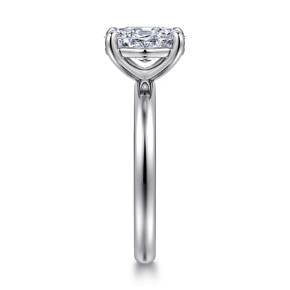 Unite - 14K White Gold Oval Solitaire Diamond Engagement Ring