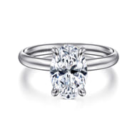 Unite - 14K White Gold Oval Solitaire Diamond Engagement Ring