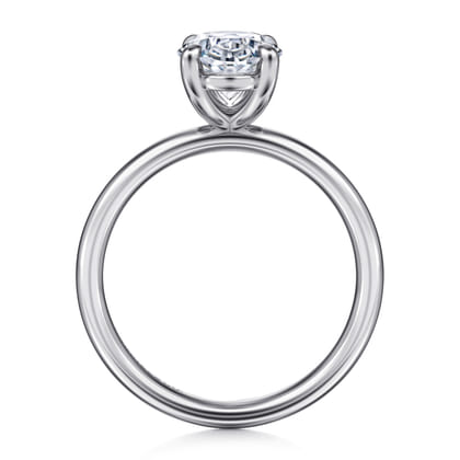 Unite - 14K White Gold Oval Solitaire Diamond Engagement Ring