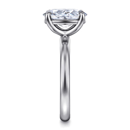 Unite - 14K White Gold Oval Solitaire Diamond Engagement Ring