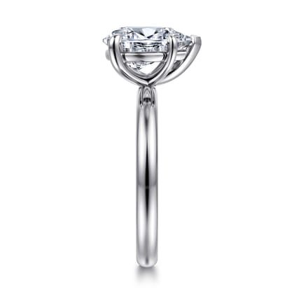 Unite - 14K White Gold Pear Shape Solitaire Diamond Engagement Ring