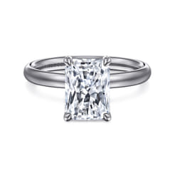Unite - 14K White Gold Radiant Cut Solitaire Diamond Engagement Ring