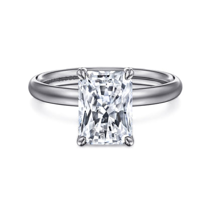 Unite - 14K White Gold Radiant Cut Solitaire Diamond Engagement Ring