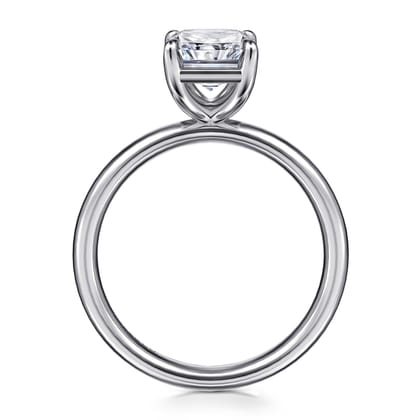 Unite - 14K White Gold Radiant Cut Solitaire Diamond Engagement Ring