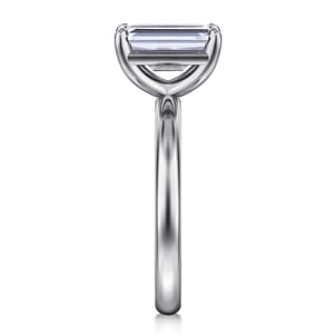 Unite - 14K White Gold Radiant Cut Solitaire Diamond Engagement Ring