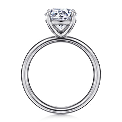 Unite - 14K White Gold Round Cut Solitaire Diamond Engagement Ring