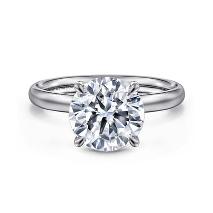 Unite - 14K White Gold Round Solitaire Diamond Engagement Ring