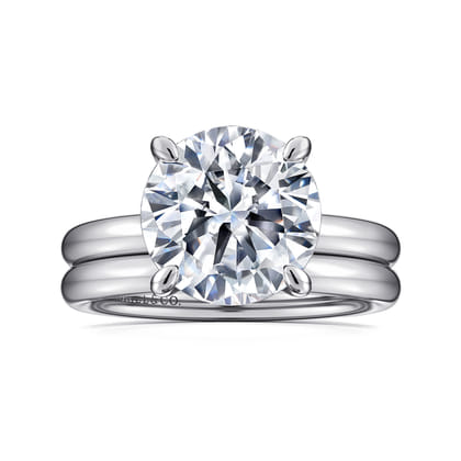 Unite - 14K White Gold Round Solitaire Diamond Engagement Ring