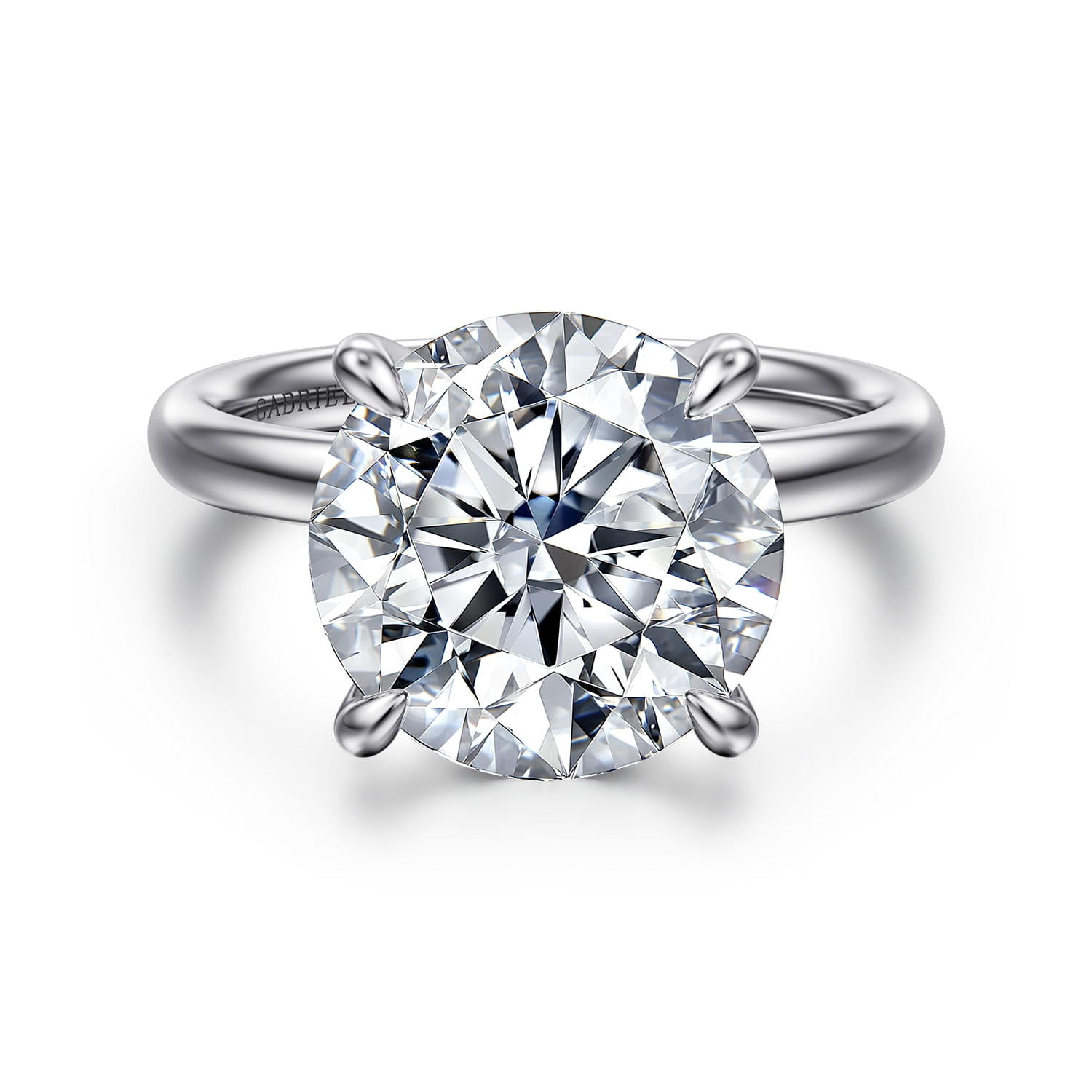 Unite - 14K White Gold Round Solitaire Diamond Engagement Ring