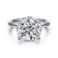 Unite - 14K White Gold Round Solitaire Diamond Engagement Ring