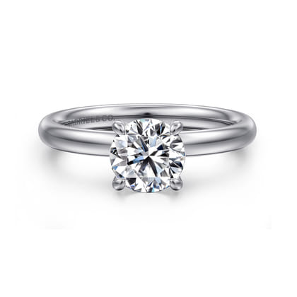 Unite - 14K White Gold Round Solitaire Diamond Engagement Ring