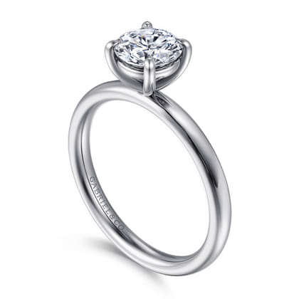 Unite - 14K White Gold Round Solitaire Diamond Engagement Ring