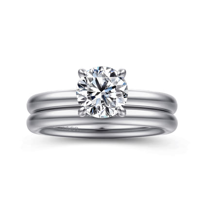 Unite - 14K White Gold Round Solitaire Diamond Engagement Ring