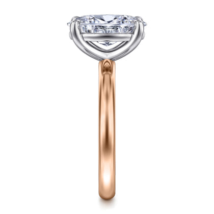 Unite - 14K White-Rose Gold Oval Solitaire Diamond Engagement Ring
