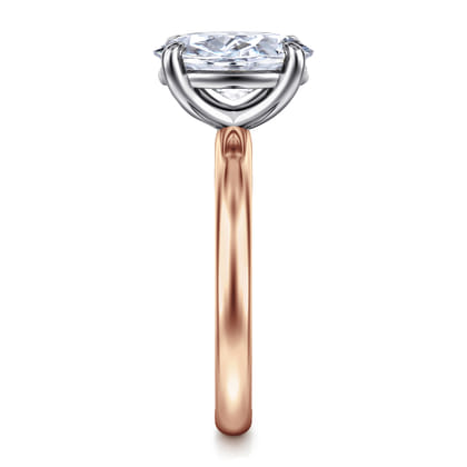 Unite - 14K White-Rose Gold Oval Solitaire Diamond Engagement Ring