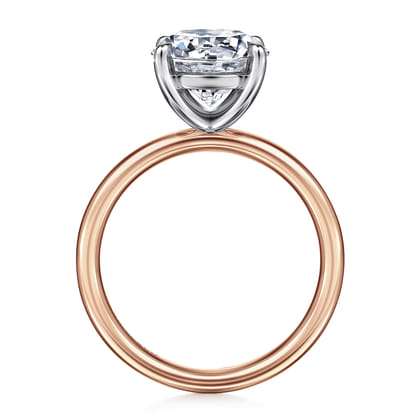 Unite - 14K White-Rose Gold Round Solitaire Diamond Engagement Ring