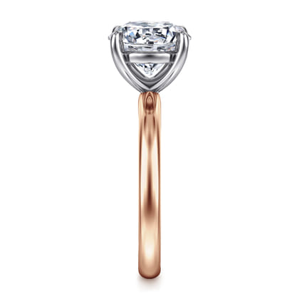 Unite - 14K White-Rose Gold Round Solitaire Diamond Engagement Ring