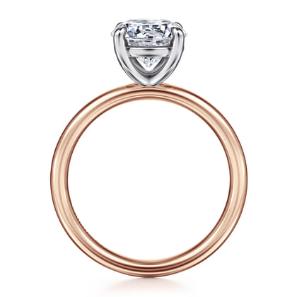 Unite - 14K White-Rose Gold Round Solitaire Diamond Engagement Ring