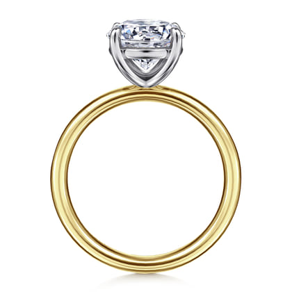 Unite - 14K White-Yellow Gold Round Diamond Engagement Ring