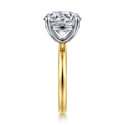 Unite - 14K White-Yellow Gold Round Solitaire Diamond Engagement Ring