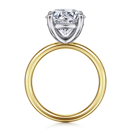 Unite - 14K White-Yellow Gold Round Solitaire Engagement Ring