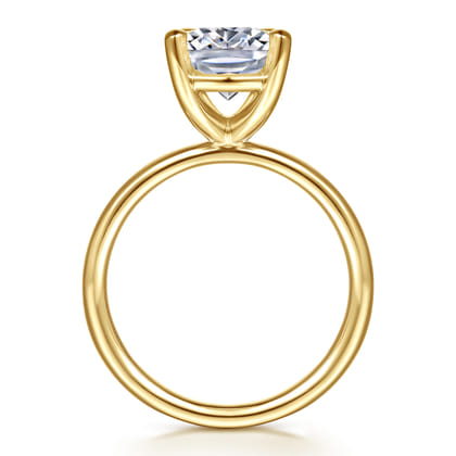Unite - 14K Yellow Gold Elongated Cushion Solitaire Diamond Engagement Ring