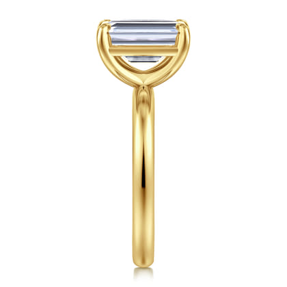 Unite - 14K Yellow Gold Emerald Cut Solitaire Diamond Engagement Ring